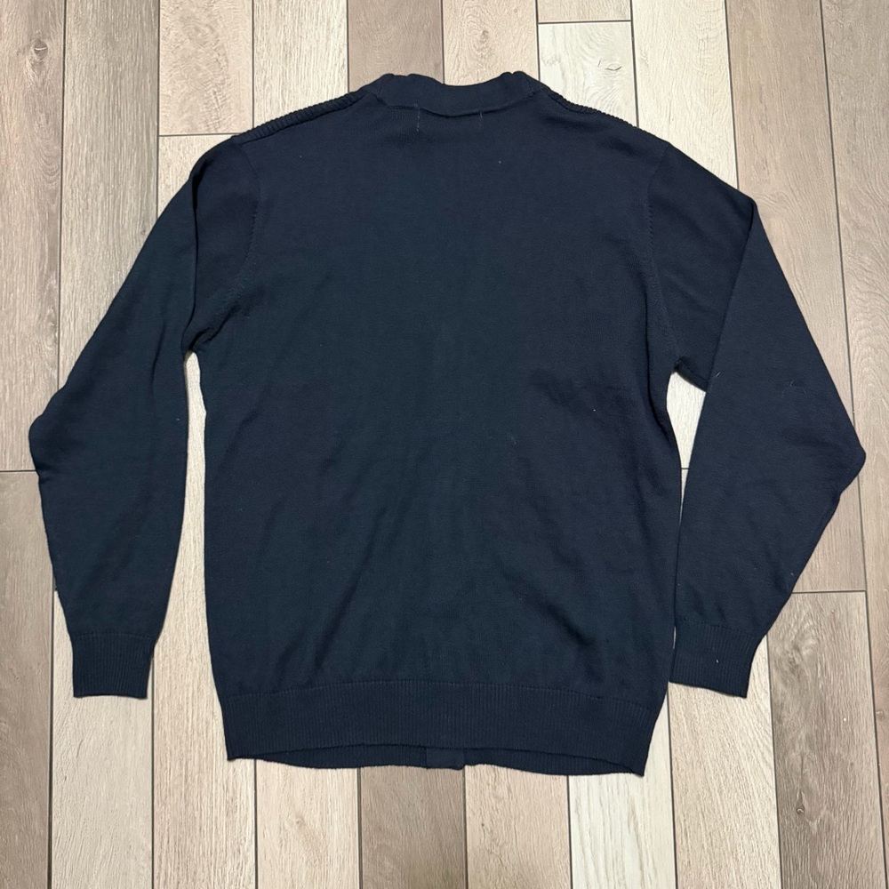 Oscar de la Renta Navy Cardigan Sweater - Picture 5 of 5